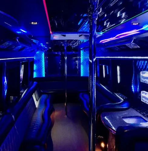 Warszawa STRIPPAD AMERIKANSK PARTYBUSS FLYGPLATS/STADÖVERFÖRING